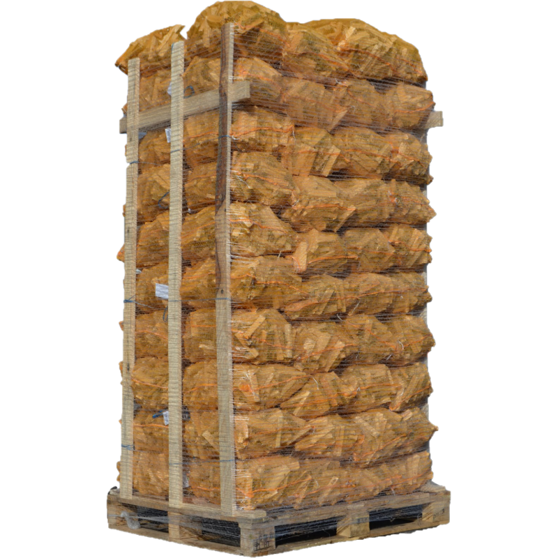 Palet de 80 redes de leña seca 40 L